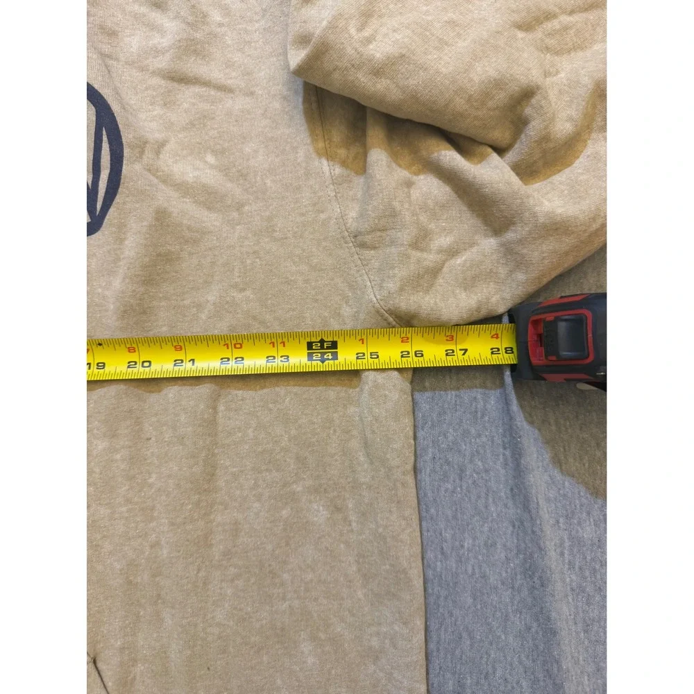 Volkswagen VW Bus Tapestry Patch Mineral Wash Hoodie Tan Mens XL RN 67585
